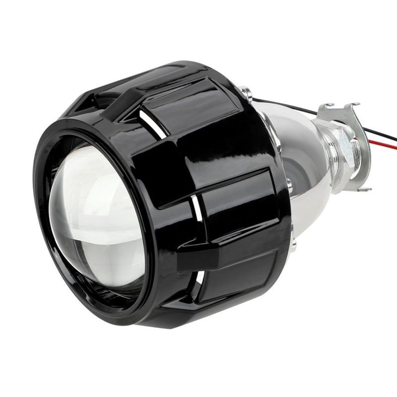 H1 LED Bulb H4 H7 Xenon HID Projector Lens Silver Black Shell 2.5 Inch Motorcycle Car Accessories