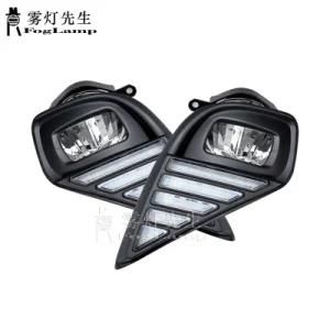 1pair for 2020 2021 Toyota Highlander Car LED Daytime Running Light DRL Fog Lamp with Dynamic Turn Signal Lights