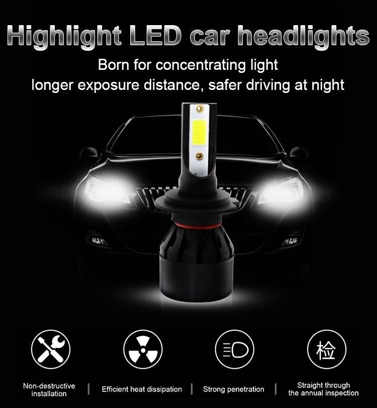 Cheap LED Lights Wholesale Auto Faros H13 Waterproof Lamp H1 H3 H11 9005 9006 H7 C6 H4 Car LED Headlight