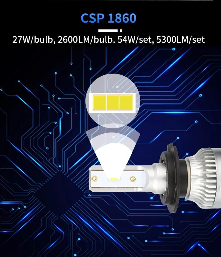 L8 High Power Super Bright H8 H13 H15 Hb3 Hb4 LED H4 H7 H11 9005 9006 9007 Fan 16000lm Car LED Headlight Bulb C6 H11 H4 H7 LED
