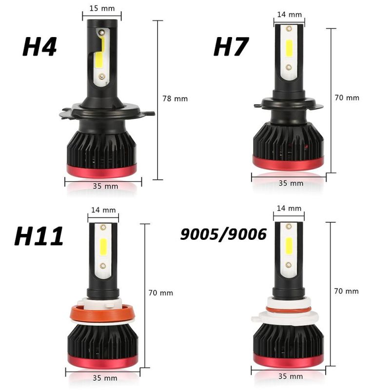Good Driver LED Car Light 12V 72W 12000lm 6500K H1 H3 H4 H7 H11 9005 9006 CREE LED