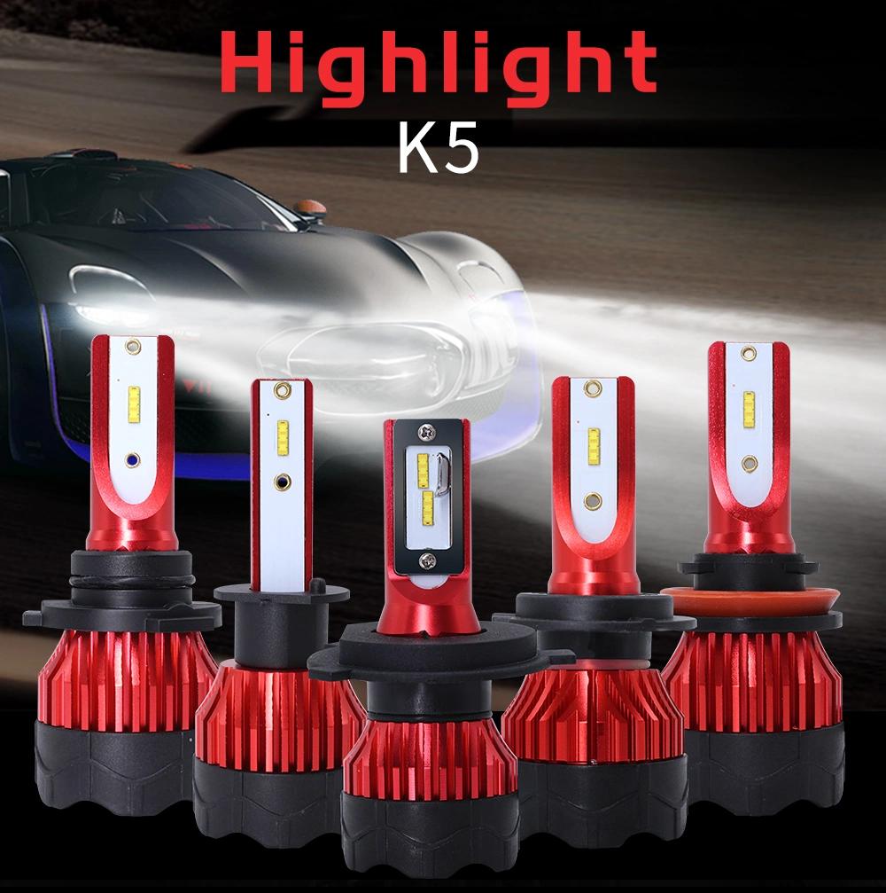8000lm K5 Auto Parts H7 9006 H4 LED Work Light with LED D2s 3D 4D 5D Car Logo Light