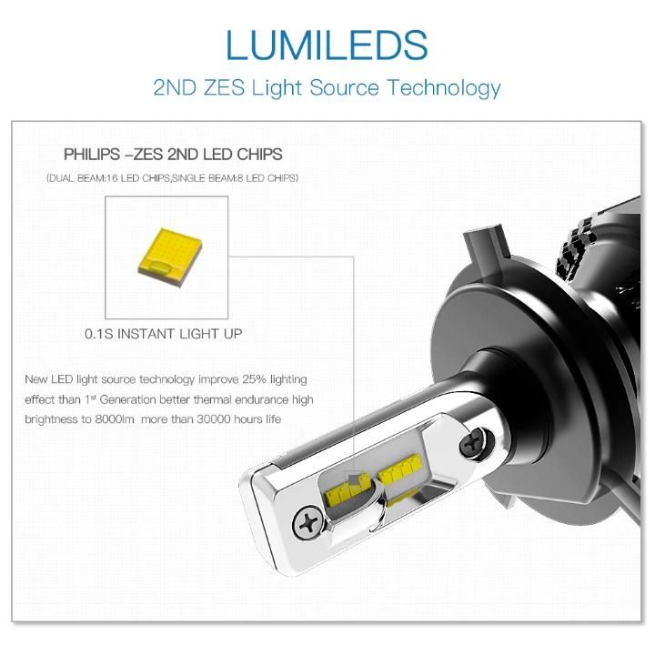 T8 C6 S2 LED Headlight 9005 9006 H4 H7 H8 H11 Car Motorcycle LED Headlight Car LED 8000lm