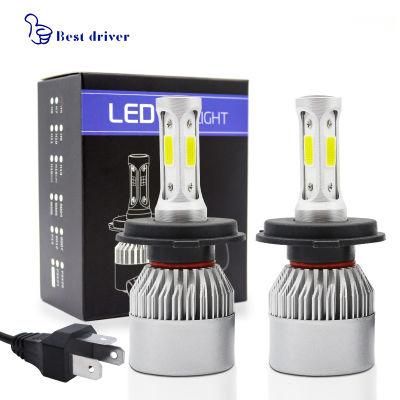 Cheapest LED Car Headlight H4 COB 72W Auto Fog Light H7 8000lm LED Headlight Bulbs 9005 9006 Headlamp Auto Car Lights 12V 6000K