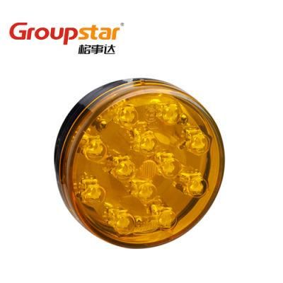 12V Red Amber White Round Bus Trailer Truck LED Signal Rear Lights Car Parts LED Auto Light