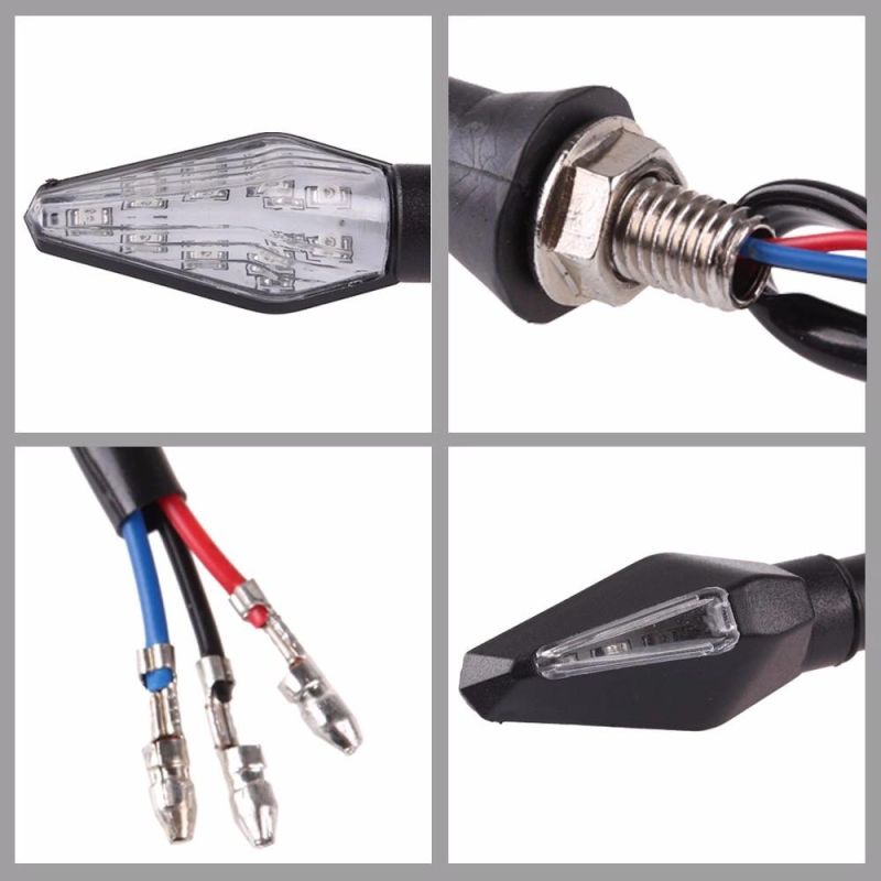 Universal Motorcycle LED Turn Signal Lights 12V Indicators Amber Blinker Light Flashers Lighting 12 LED Amber Light