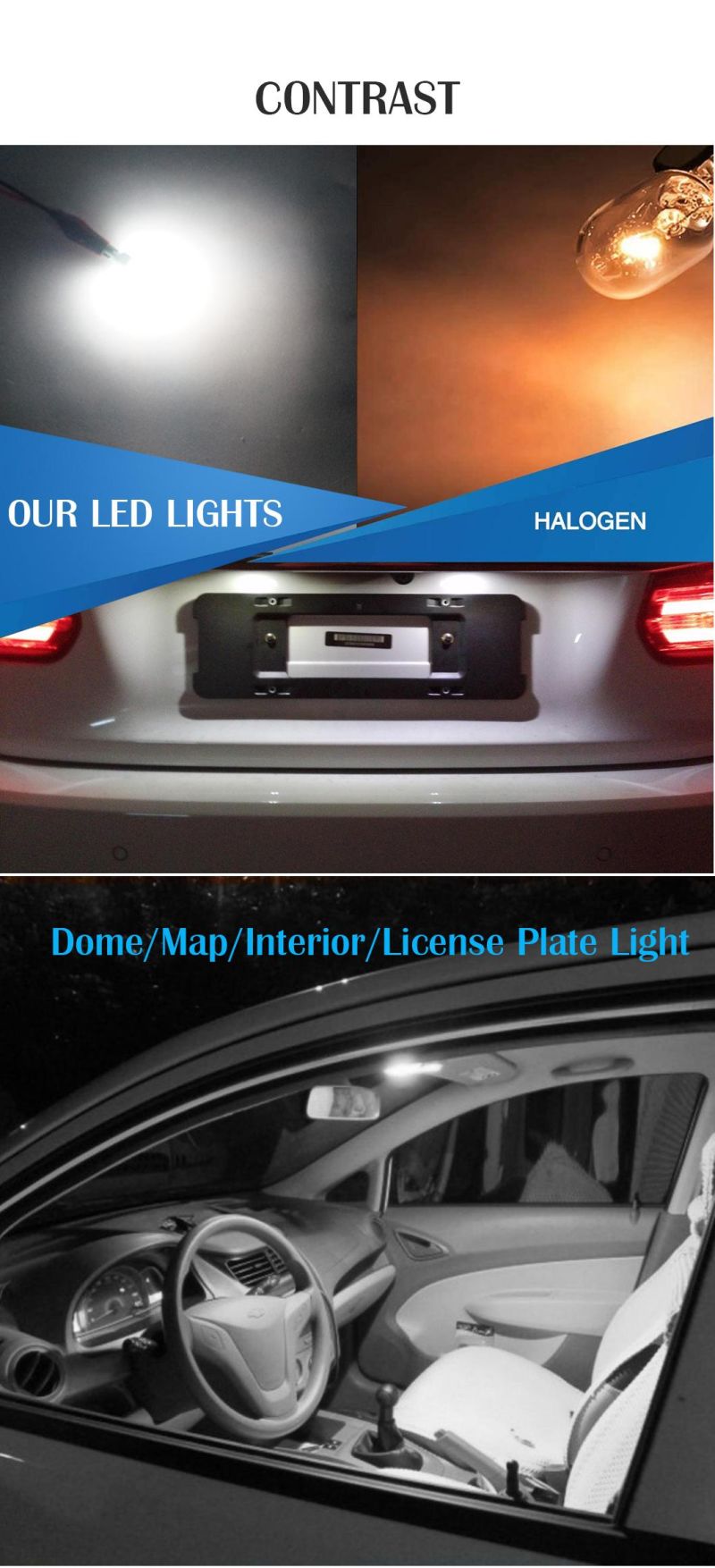 T8 Foggy Shell LED Car Interior Light Width Light Position Light