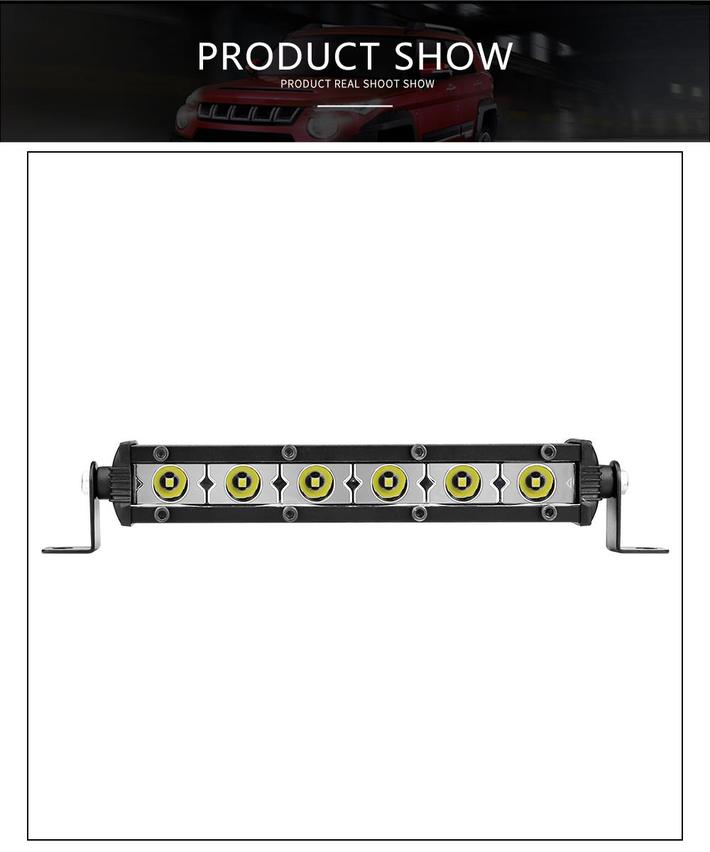 Dxz Single Row 3030 Light Bar 18W 6LED 12-24V Work Light Auto Parts Car Accessories Spotlight