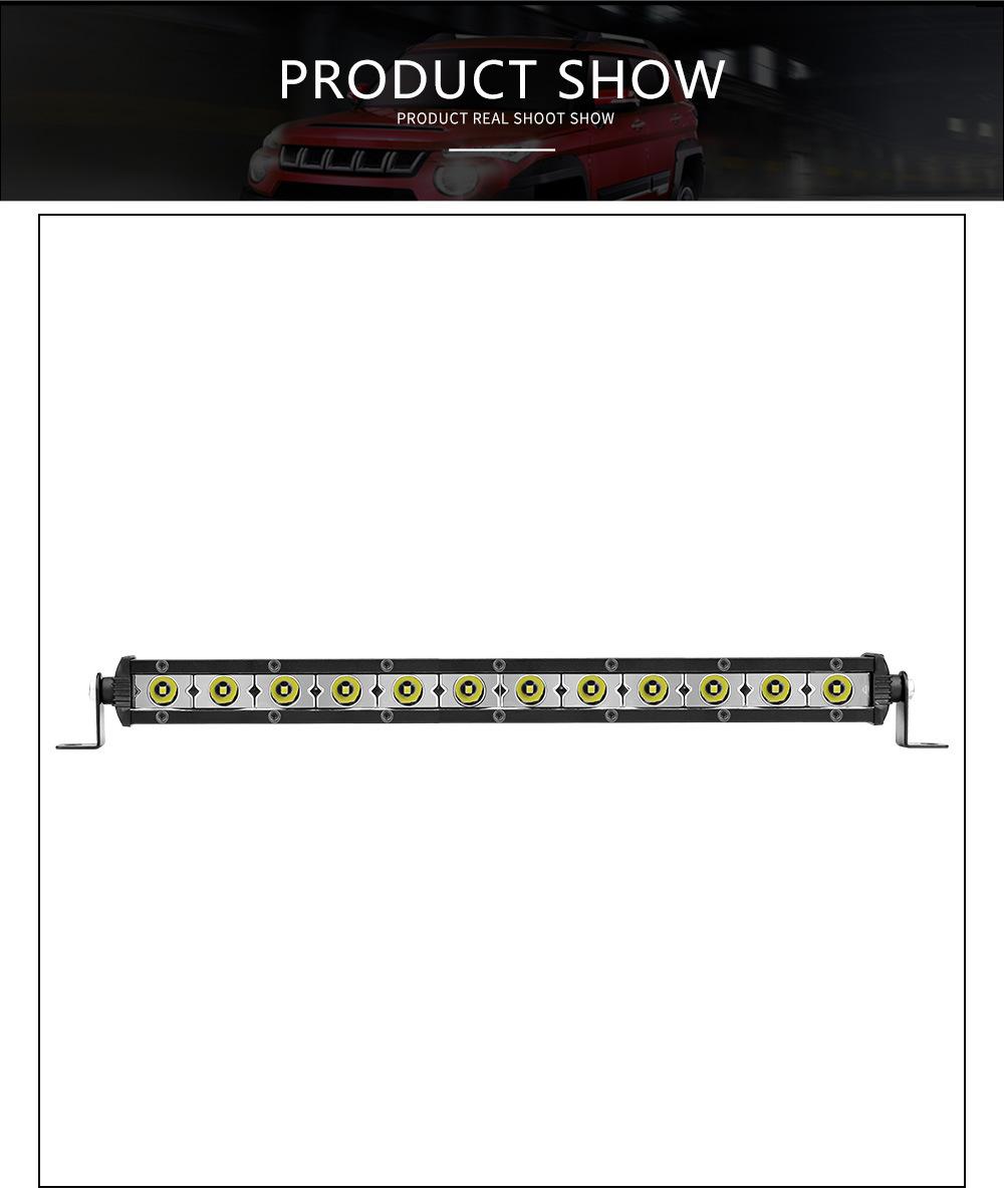 Dxz 3030 Light Bar 12LED 36W Work Light Single Row Spotlight Car Parts Automotive Lighting System