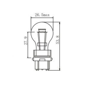 3157 P27/7W 12V 27/7W W2.5*16q Hot Sale Halogen Lights Backup Fog Stop Tail Turn Headlight Auto Lamps Bulbs for Car Bus and Truck