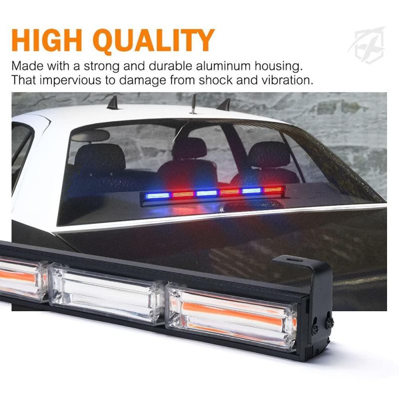 COB LED Flashing Strobing Modes High Intensity Law Enforcement Traffic Advisor Emergency Hazard Warning Vehicle Strobe Light Bar Kit