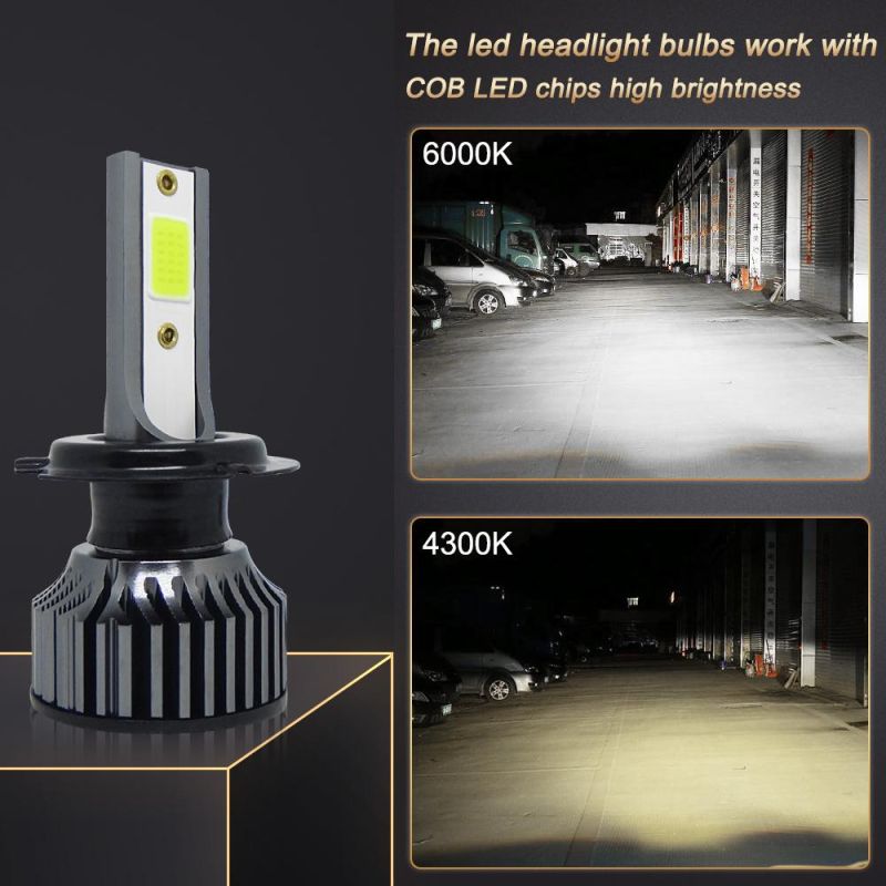 Powerful Super Bright LED LED Headlight H7 Auto Lamp Car Automobiles LED Head Lamp 12V 24V 6000K White Light