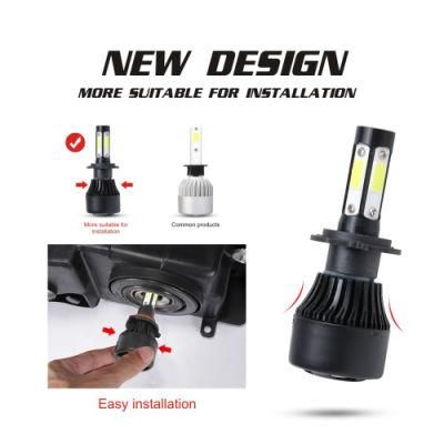 X7 4 Sides LED H7 Headlight H4 S2 COB 9005 9006 9012 H11 H7 Car S2 H4 LED Headlights Car Accessories