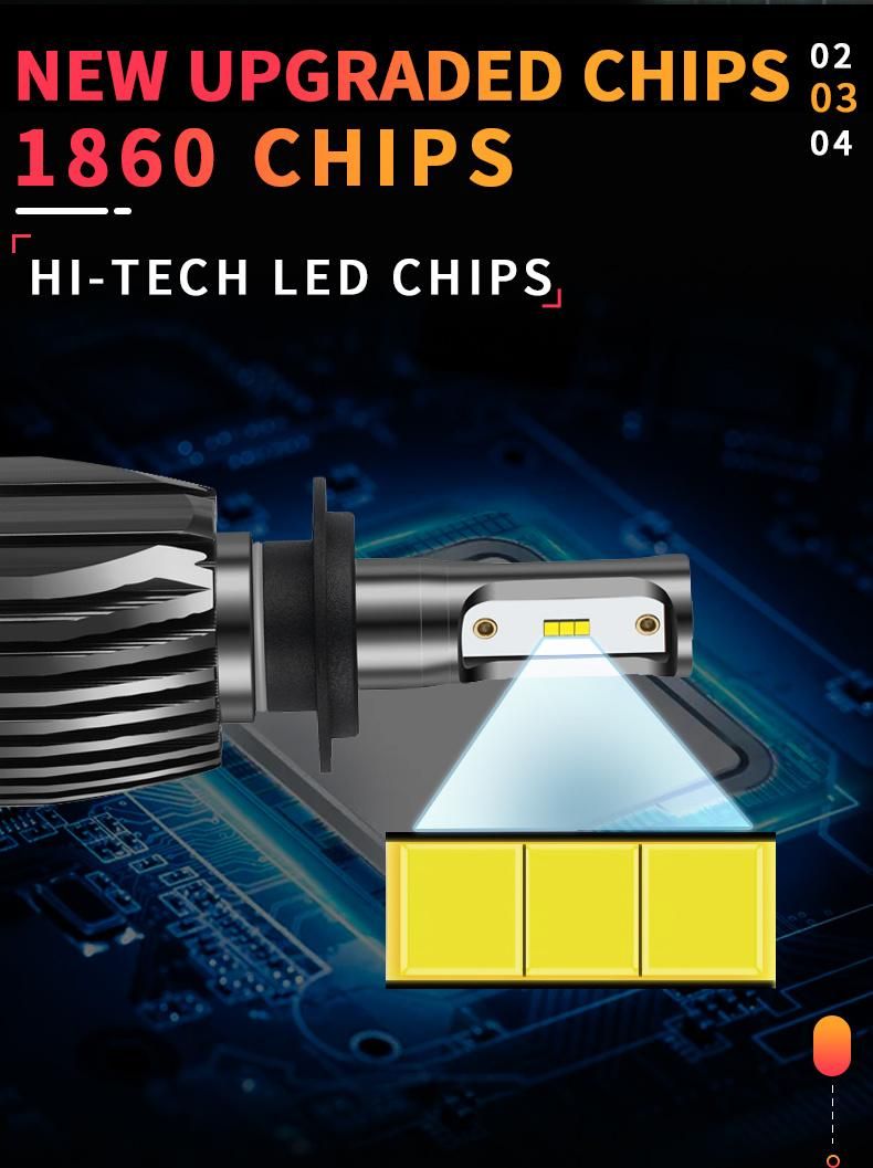 V23 Brightest 5500lumen 9005 Hb3 9003 Hb4 H7 H8 H9 H11 LED Motorcycle Headlights Bulbs LED Car Headlight H4
