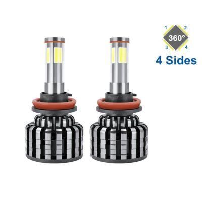 Manufacturer Sales LED Auto G9 4sides Super Bright 100W 1200lm Car Series Bulbs H1 H7 H11 9005 9006