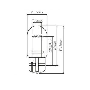 T20 W21W 24V 21W W3*16D Halogen Bulbs Festoon Backup Fog Stop Auto Lights Tail Turn Lamps for Car Bus and Truck