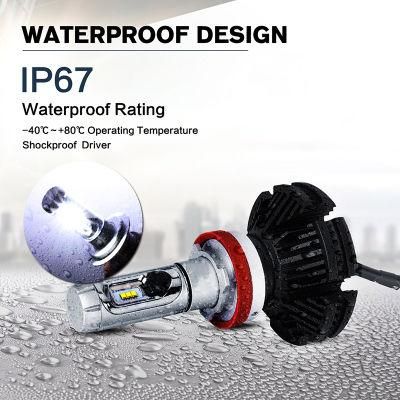 Manufacturer LED Headlight Kit 50W 6000lm X3 LED Auto Car Headlight 9005 9006 H7 H11 Zes Chip LED Petch