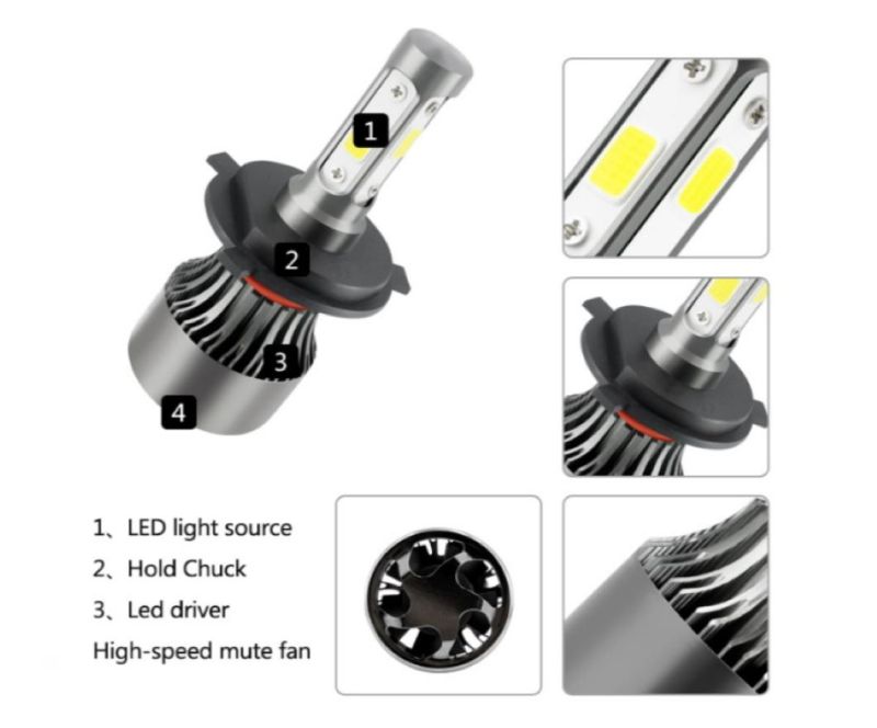 Wholesales Automobile Car X7 Lights LED Headlight IP67 Waterproof H4 H7