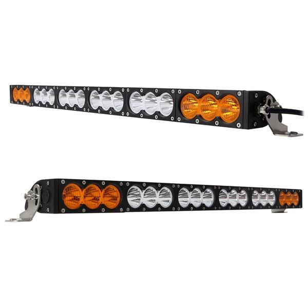 Single Row Amber White Dual Color Lens 180W 32.6inch LED Light Bar with 10W LED