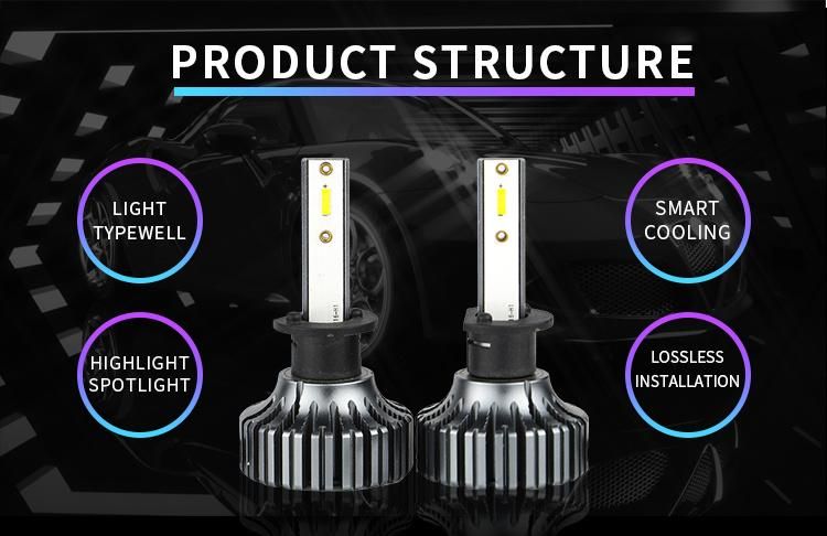 V13 4500lm 40W 6500K Factory Supply in Stock H13 9007 H1 H8 LED Headlight System Headlight LED Car
