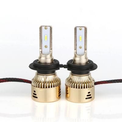 Customize 5000lumen 48W Fanless 6000K H4 LED Car Light Bulb Mini H3 H11 9005 9006 880 H7 LED K1 H7 H4 LED Headlight
