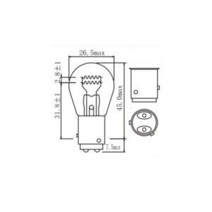 S25 P21/4W 24V 21/4W Baz15D Car Headlight Backup Fog Sto Tailp Halogen Lights Turn Lamps Auto Bulbs for Car Bus and Truck