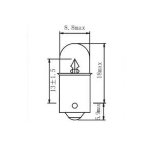 T8.5 T4w 12V 4W Ba9s Festoon Backup Fog Stop Tail Turn Headlight Auto Lights Halogen Bulbs Lamps for Car Bus and Truck