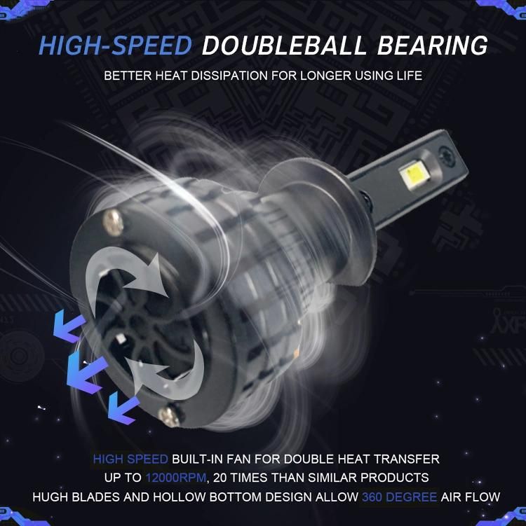 V11n Auto Lighting System New Arrival LED Headlights with New Design 6500K 48W 5500lumen