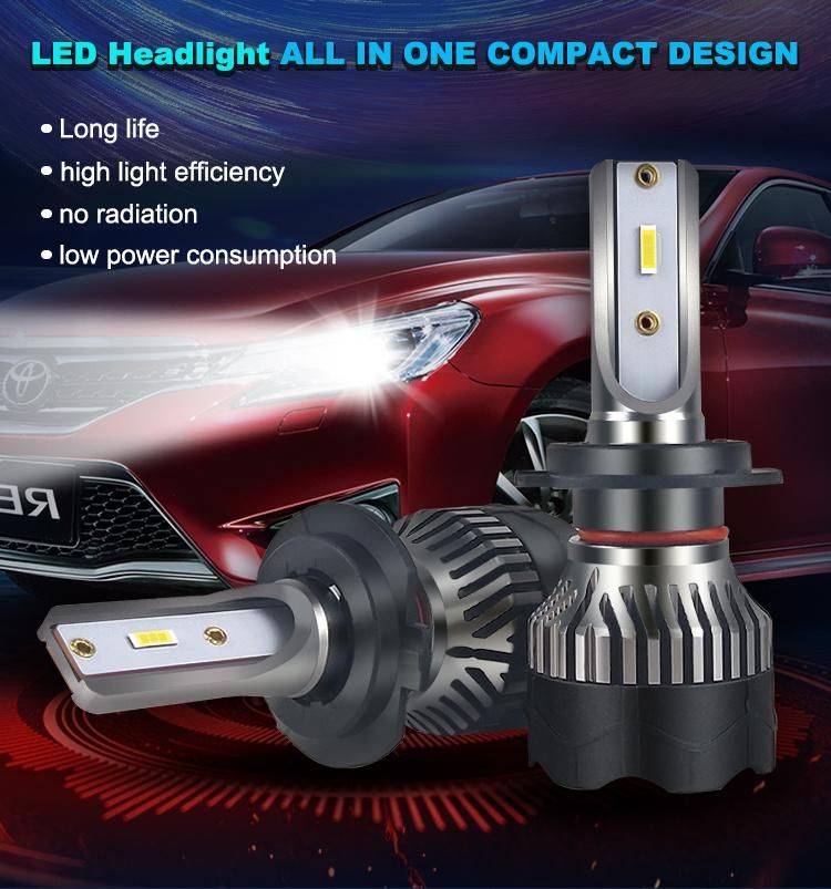 Best Selling Auto Car LED Lights H1 H3 880 Hb3 9006 H11 Fan Cooling Car Bulbs 16000lm Csp K5 LED H7 H4 LED Headlight