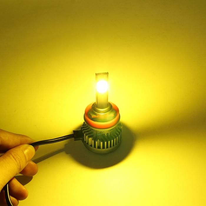 Gt3b High Power White Yellow Auto Dual Color C6 LED Headlight 4000lm H11 LED Bulb