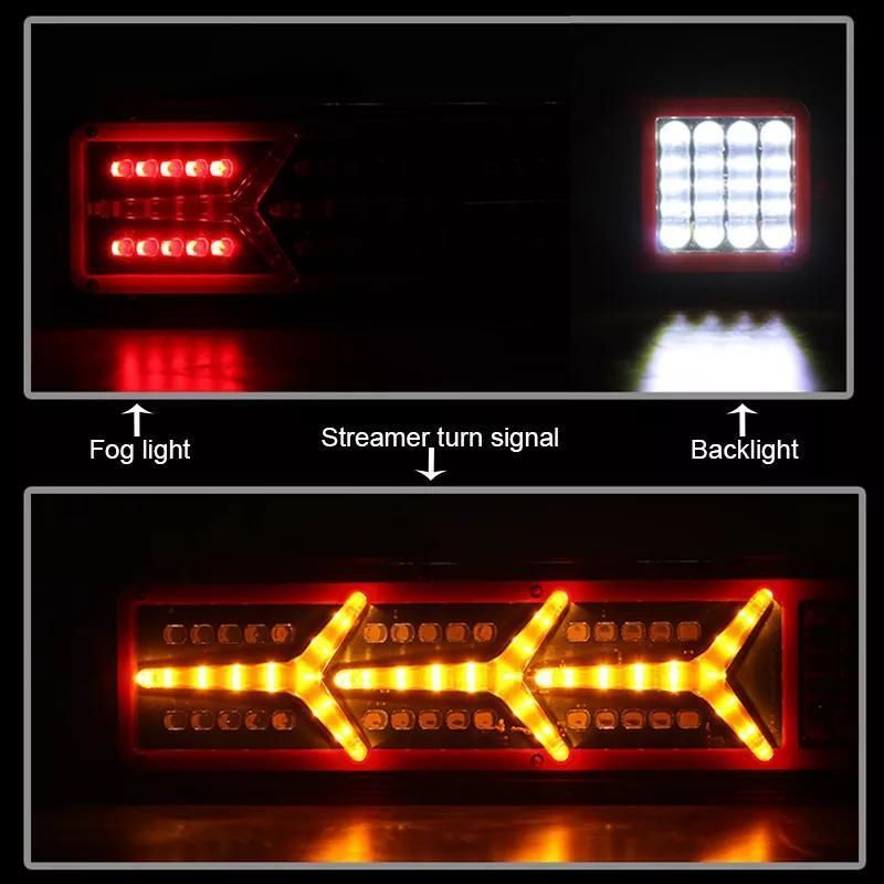 Waterproof Car Truck LED Rear Tail Light Warning Lights Rear Lamp for Lamborghini Trailer Caravans Ute Campers ATV Boats