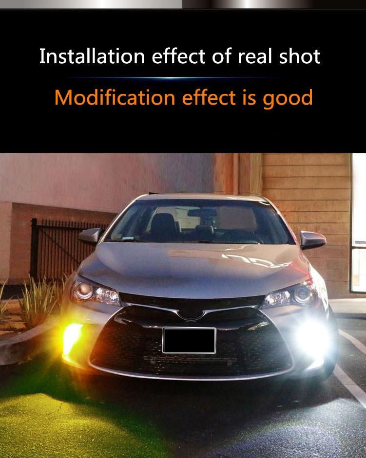 S5 Car Dual Color LED Headlight LED Bulb H7 H8 H11 30W 6000lm Fog Lamps Headlamp White Amber Headlight