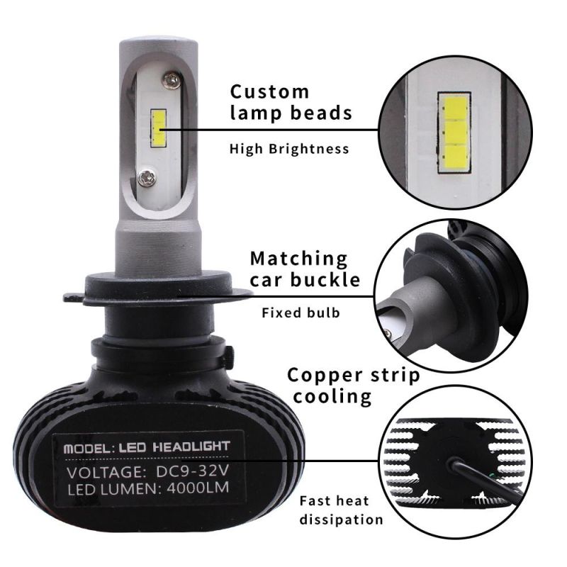 Automotive LED Bulbs S1 36W 4000lumen Mini Driving Light 6500K 12V DC Auto Lighting System