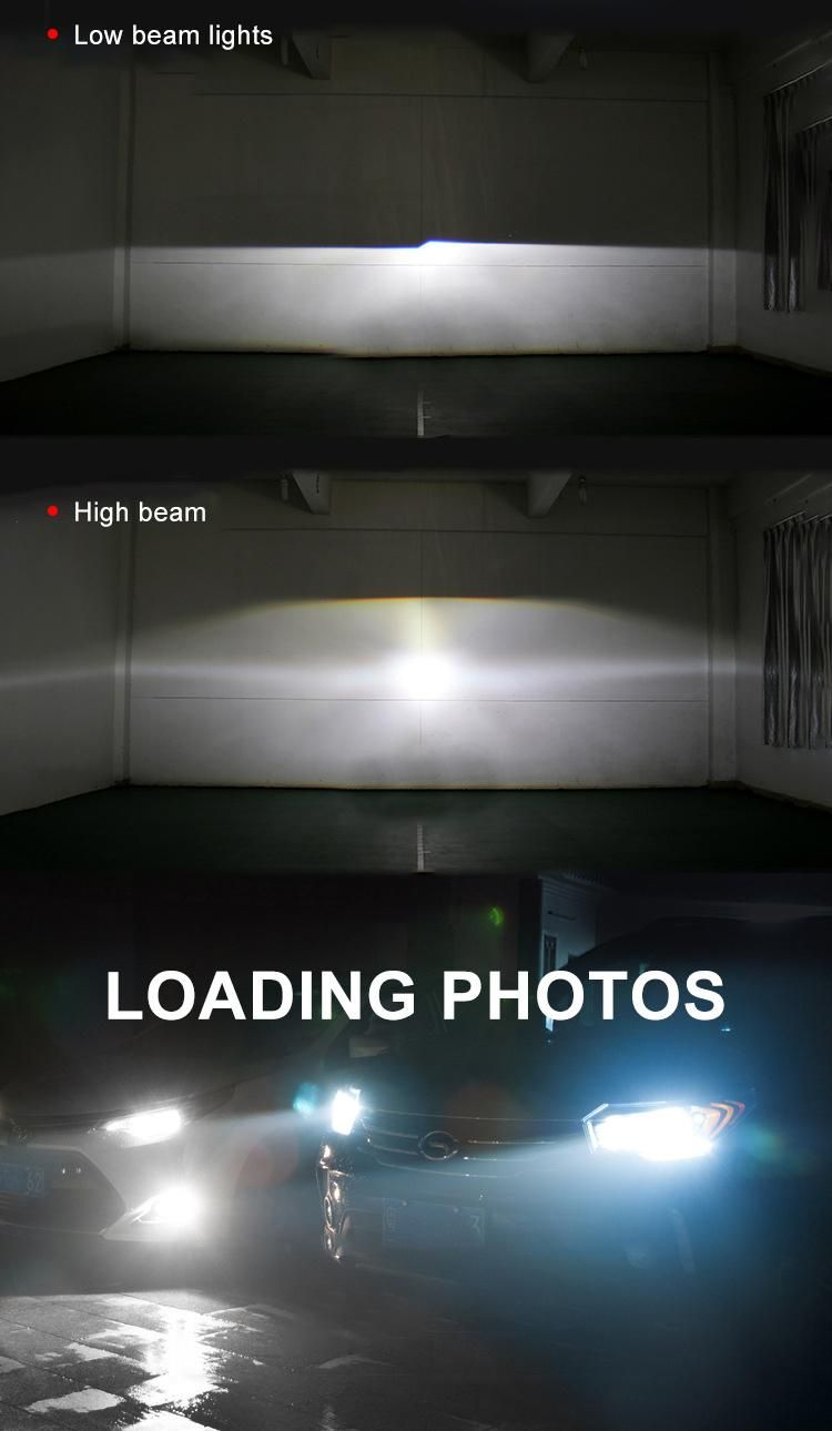 High Quality LED Projector Lens Kit Car Motorcycle H4 Mini Len Fog Lamp with Low Light Auto Bulbs