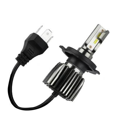 V23 Car LED Head Light LED Lamp Bulb Fanless H4 Car LED Headlight Dual 3 Color