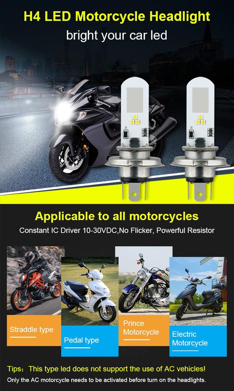 H4 Motorcycle Lighting System LED Light Motorcycle Headlight