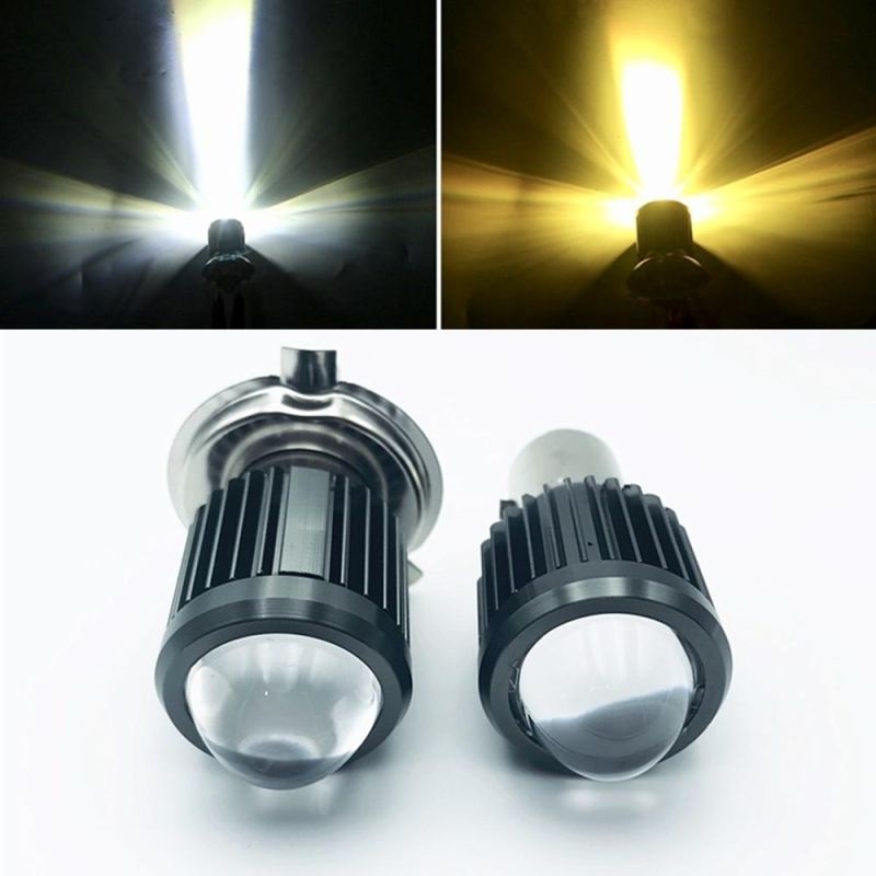 High Quality LED Projector Lens Kit Car Motorcycle H4 Mini Len Fog Lamp with Low Light Auto Bulbs