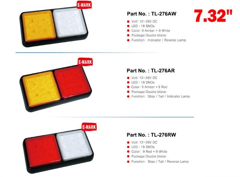 Emark Waterproof LED Trailer Lamp Tail Light for Marine, Boar, Vehicle, Truck.