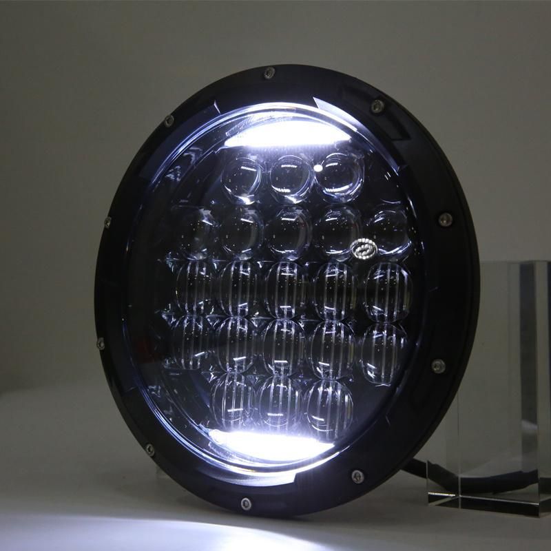 Silver Black 7 Inch 75W 126W Round H13 H4 for Harley Davidson