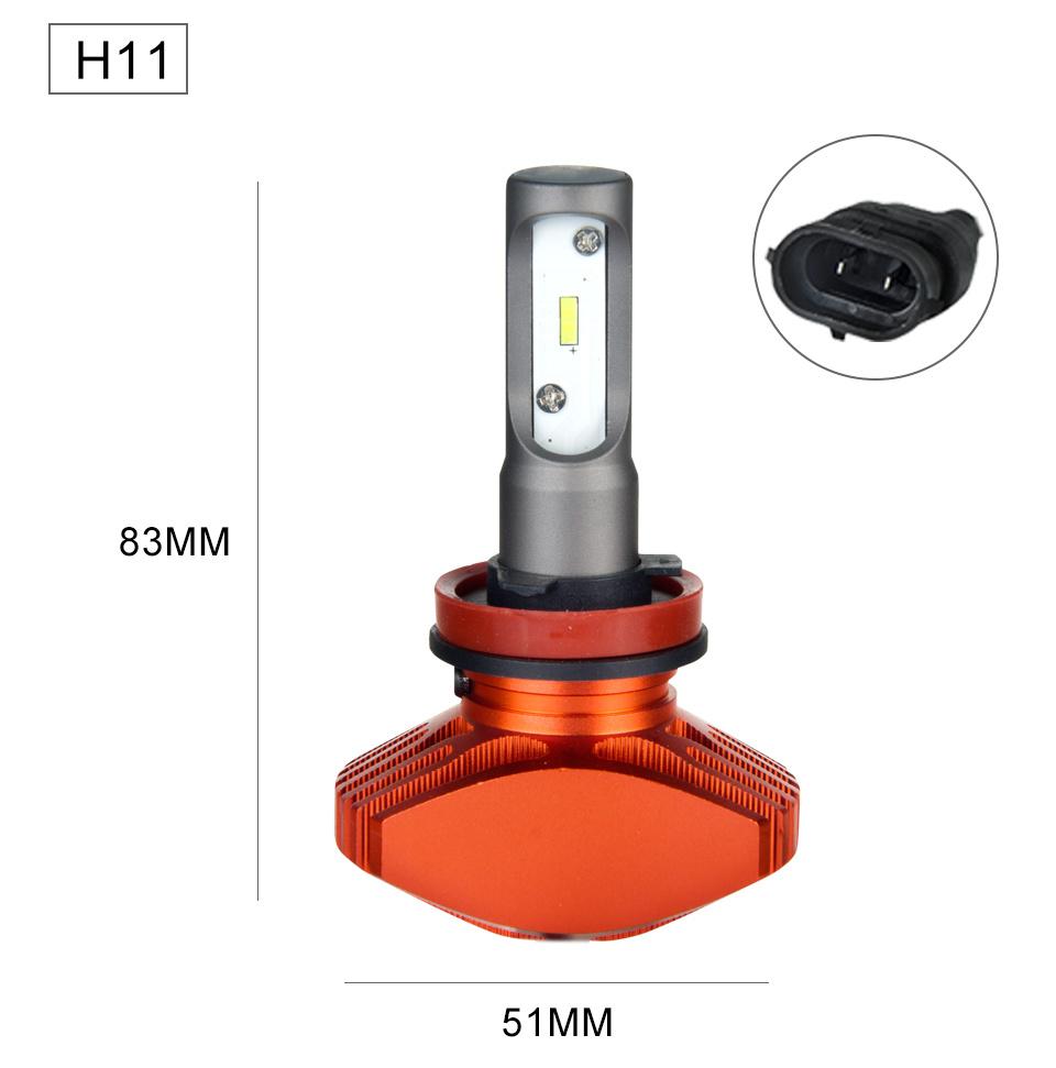 2PCS S1 LED Car Headlight 72W 7200lm COB Car Headlight Bulb H1 H3 H4 H7 H11 H13 880 9004 9005 9006 9007 Car Modeling Light