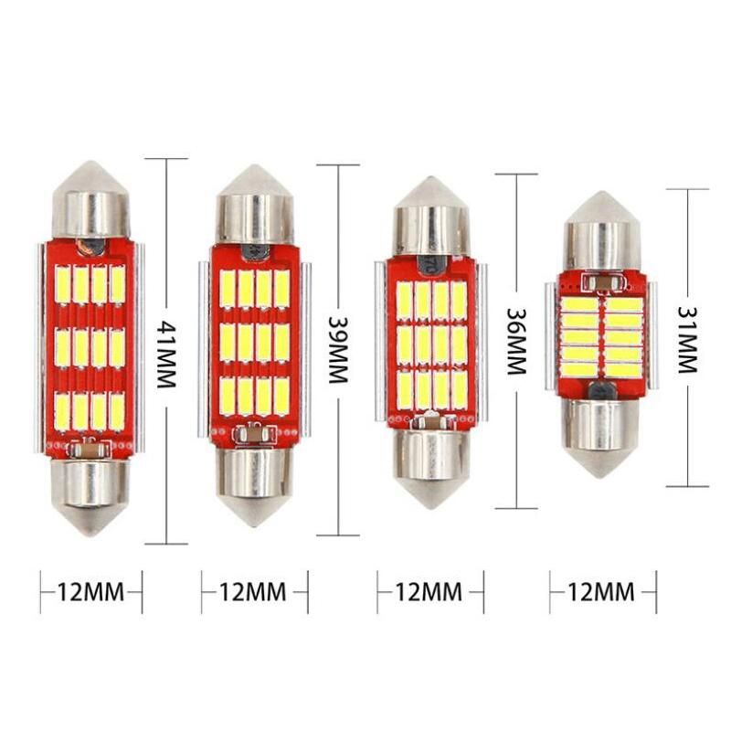 C5w C10W Error Free Canbus Festoon 4014 LED 12SMD 31mm 36mm 39mm 41mm Car Interior Lights