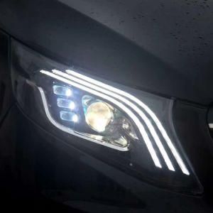 Car Light Laser Projector Lens Auto Lamps 2015 W447 Vito LED Headlight for Benz 2014 Valente Viano