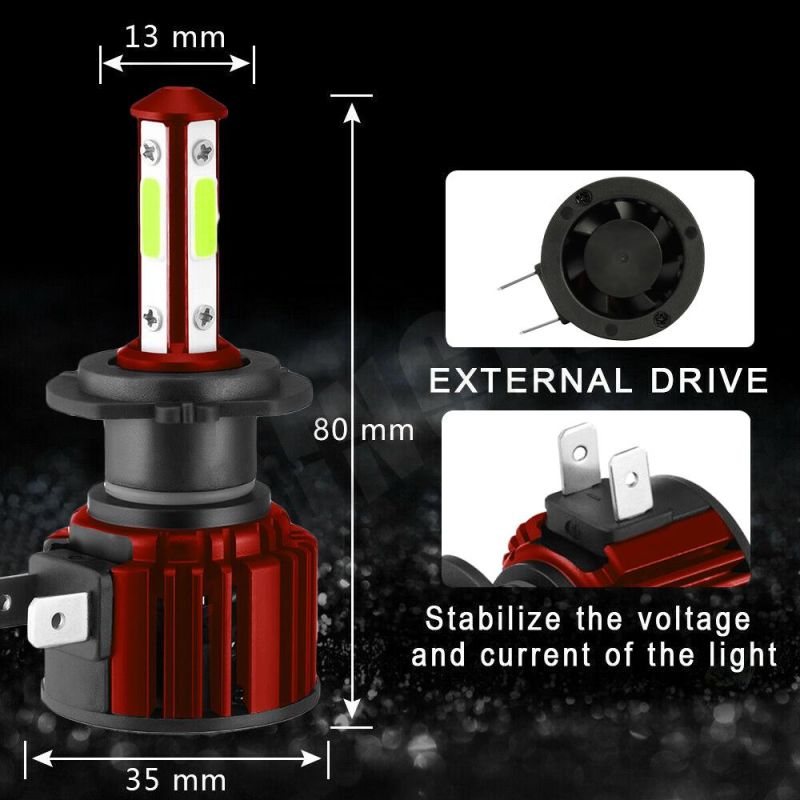 Powerful Super Bright LED Bulb LED Headlight H7 Auto Lamp Car Automobiles LED Head Lamp 12V 24V 6000K White Light