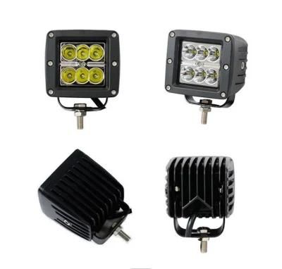 18W LED Work Lights Left &amp; Right PRO-Fit Cage Pillar Side Mount Brackets