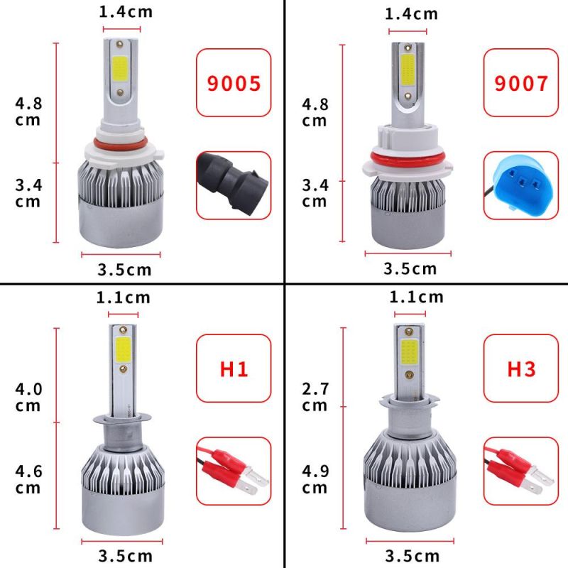 Wholesale Super Bright 12V 24V H11 H8 H9 C6 LED Headlight Bulbs