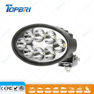 2017 Oblique View DC12V 40W Side Mount Oval LED Headlight