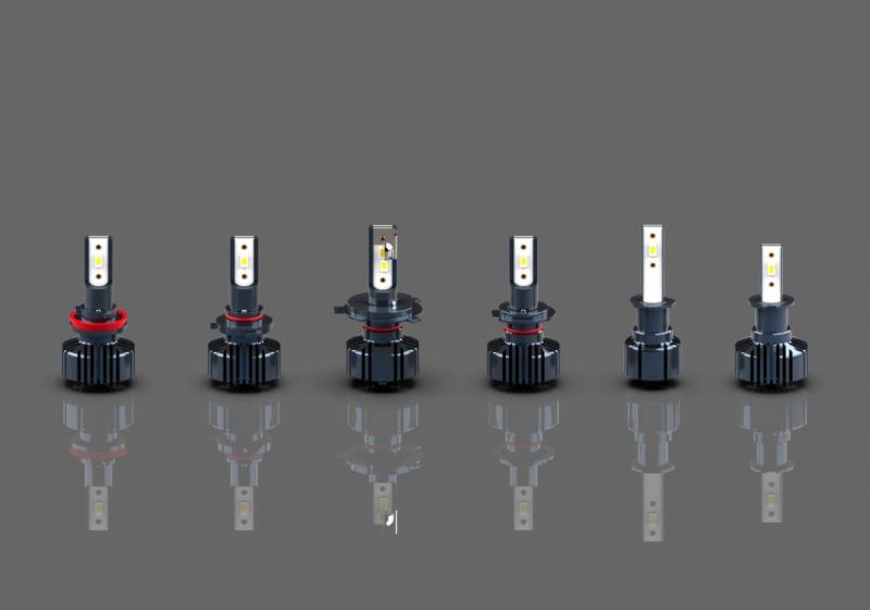 N5 LED Car Headlights 12V 30W 6000lm Auto Light H4 H7 H11 H13 9005 9006 Silence Quiet Cooling White 6000K Golden Yellow 3000K
