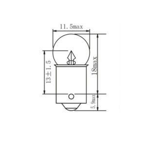 G11 6V 3W Ba9s Auto Bulbs International Standard Backup Fog Lamps Stop Tail Turn Lights Halogen for Car Bus and Truck