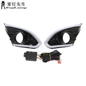 12V LED Daylight for Chevrolet Spark 2013 2014 2015 Daytime Running Light with Yellow Siganls Fog Light Car Accessories