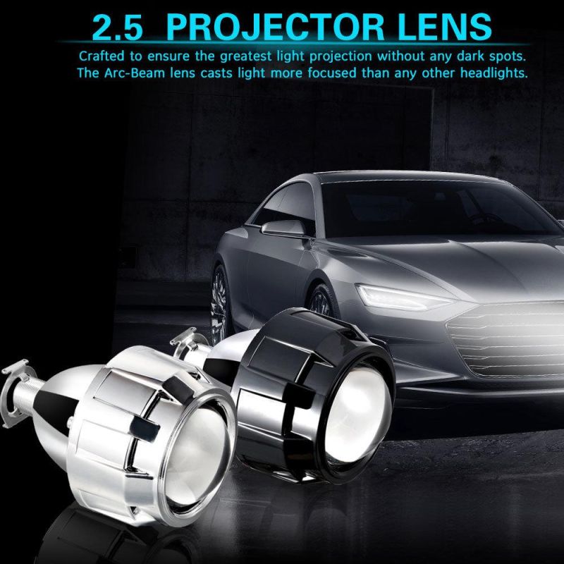Wholesale Inch Q5 H7 HID Xenon LED Headlight Bi Xenon Full Metal Projector Lens for Car Styling Head Light Lamps LED Headlight